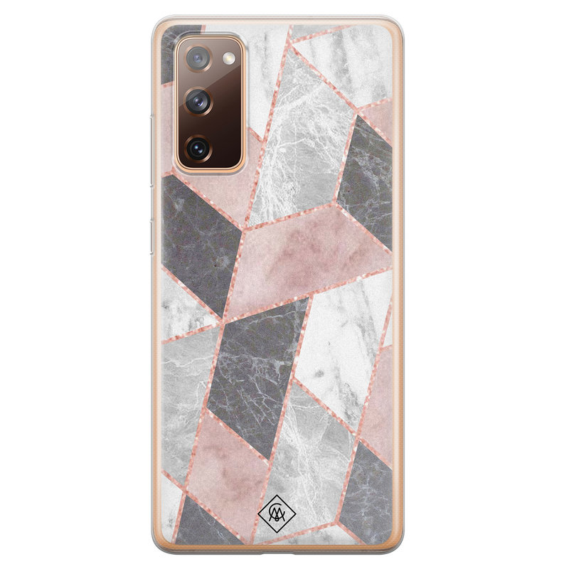 Casimoda Samsung Galaxy S20 FE siliconen telefoonhoesje - Stone grid