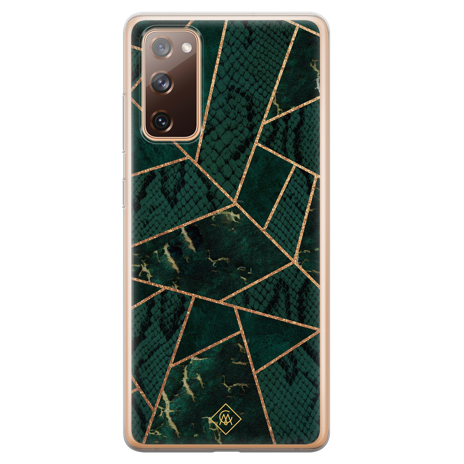 Samsung Galaxy S20 FE siliconen hoesje Abstract groen