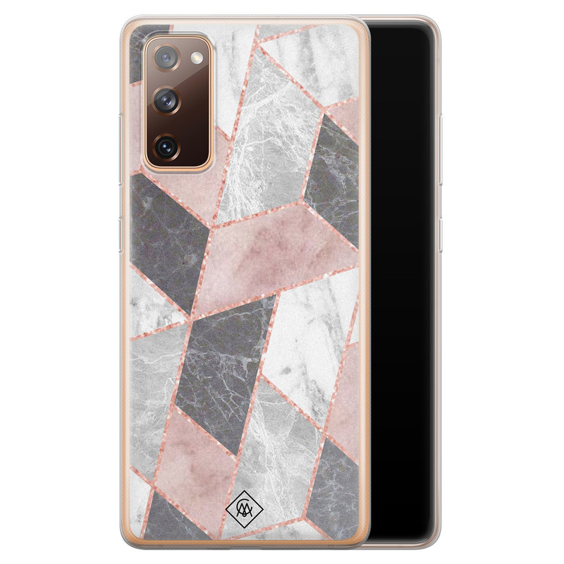 Casimoda Samsung Galaxy S20 FE siliconen telefoonhoesje - Stone grid