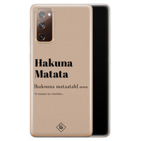 Casimoda Samsung Galaxy S20 FE siliconen hoesje - Hakuna matata