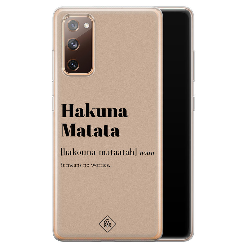 Casimoda Samsung Galaxy S20 FE siliconen hoesje - Hakuna matata