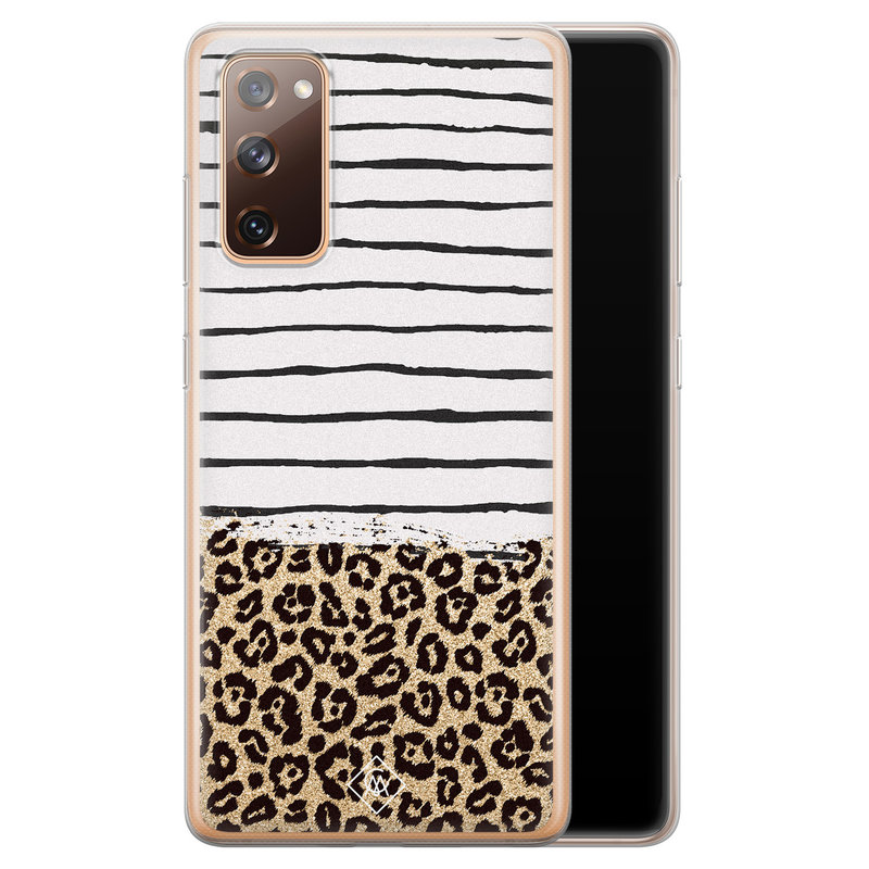 Casimoda Samsung Galaxy S20 FE siliconen telefoonhoesje - Leopard lines