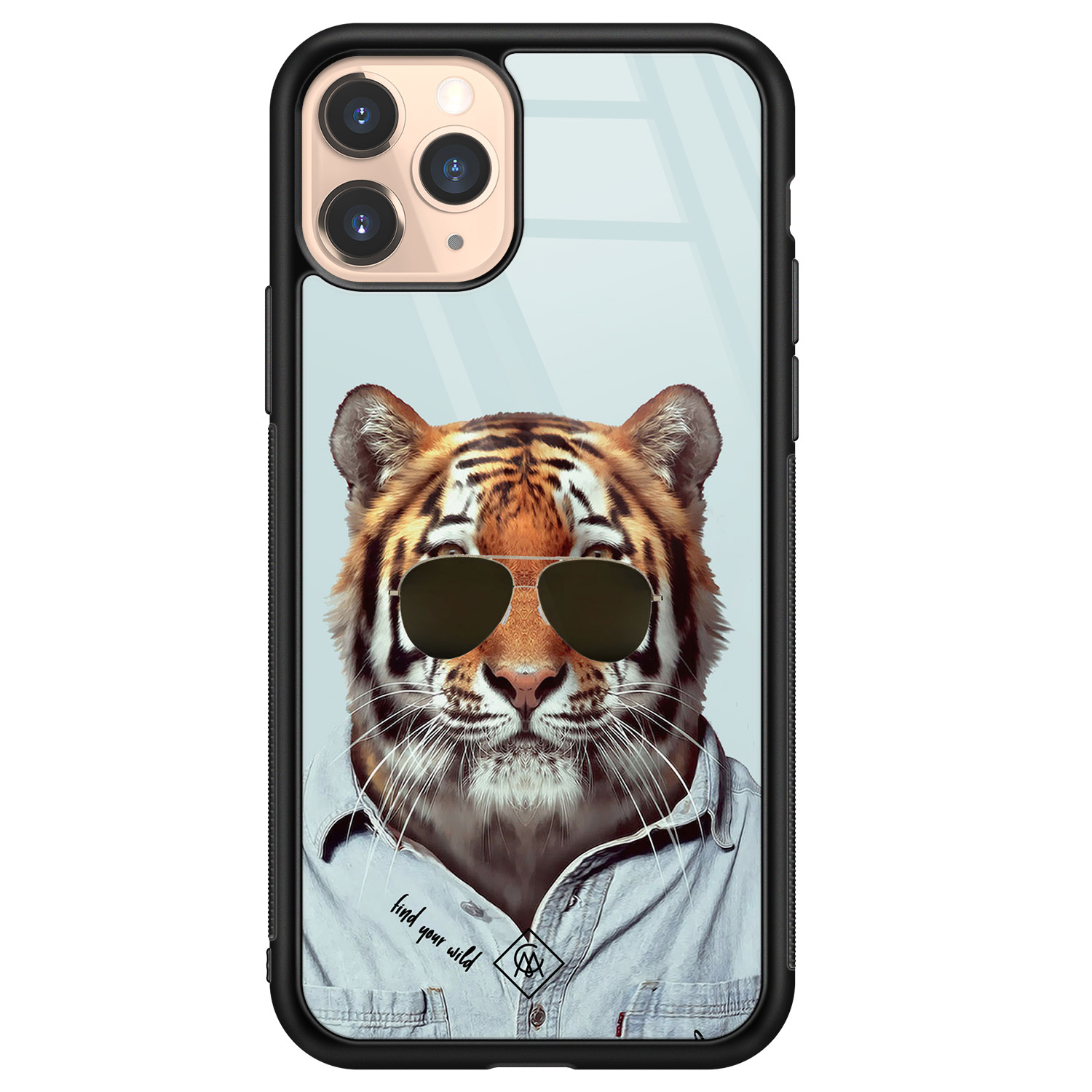iPhone 11 Pro glazen hardcase Tijger wild