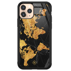 Casimoda iPhone 11 Pro glazen hardcase - Wereldkaart