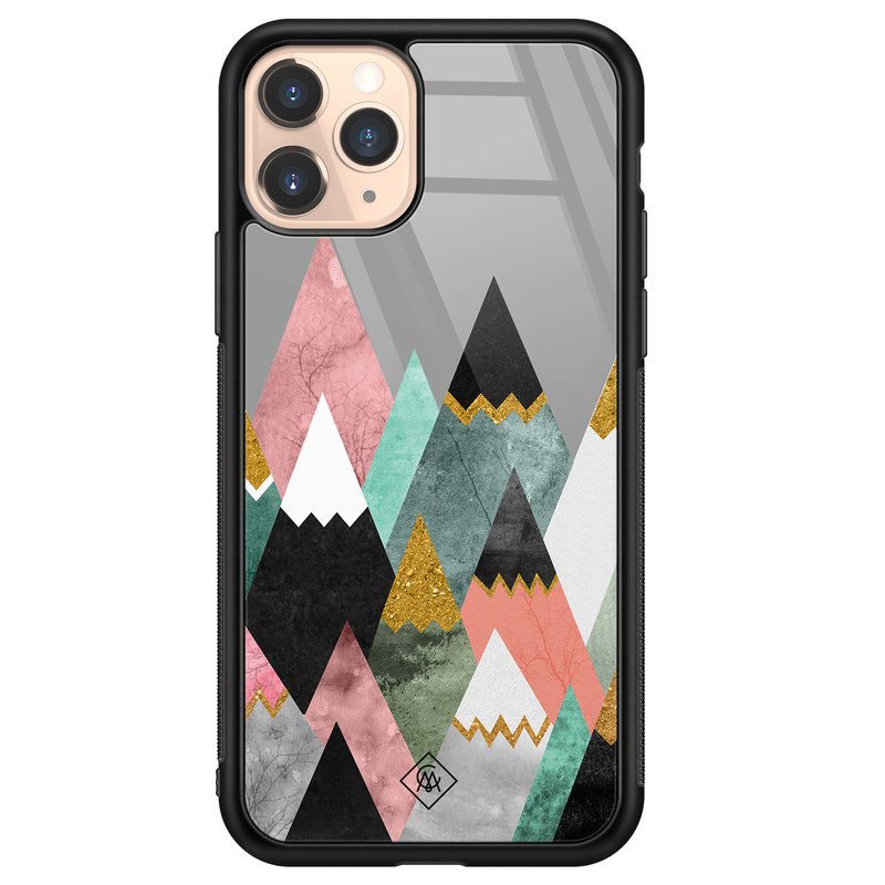 Casimoda iPhone 11 Pro glazen hardcase - Marble mountains