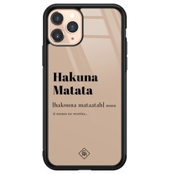 Casimoda iPhone 11 Pro glazen hardcase - Hakuna Matata