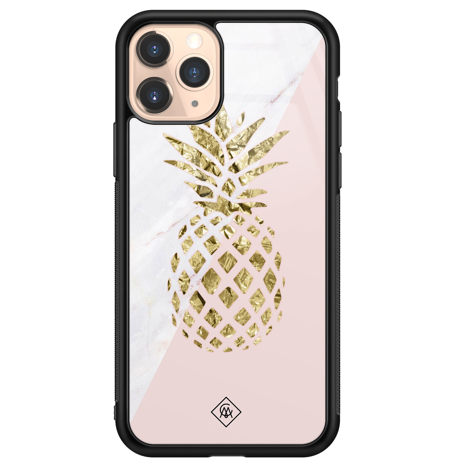 iPhone 11 Pro glazen hardcase Ananas
