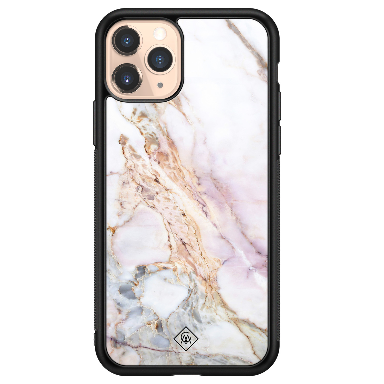 iPhone 11 Pro glazen hardcase Parelmoer marmer
