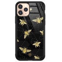 Casimoda iPhone 11 Pro glazen hardcase - Bee yourself