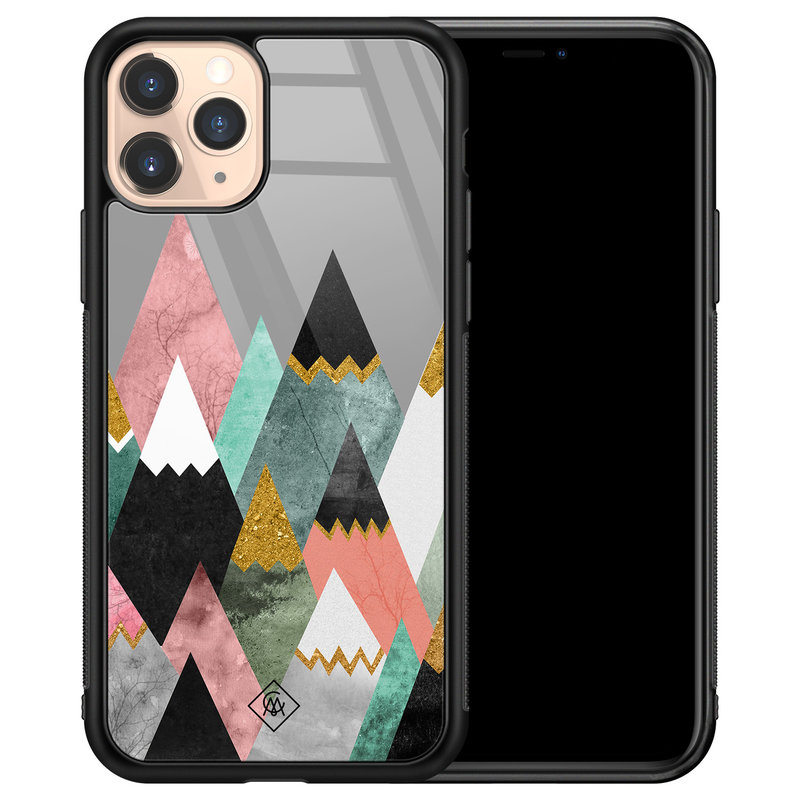 Casimoda iPhone 11 Pro glazen hardcase - Marble mountains