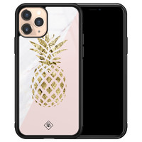 Casimoda iPhone 11 Pro glazen hardcase - Ananas