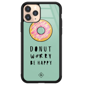 Casimoda iPhone 11 Pro glazen hardcase - Donut worry