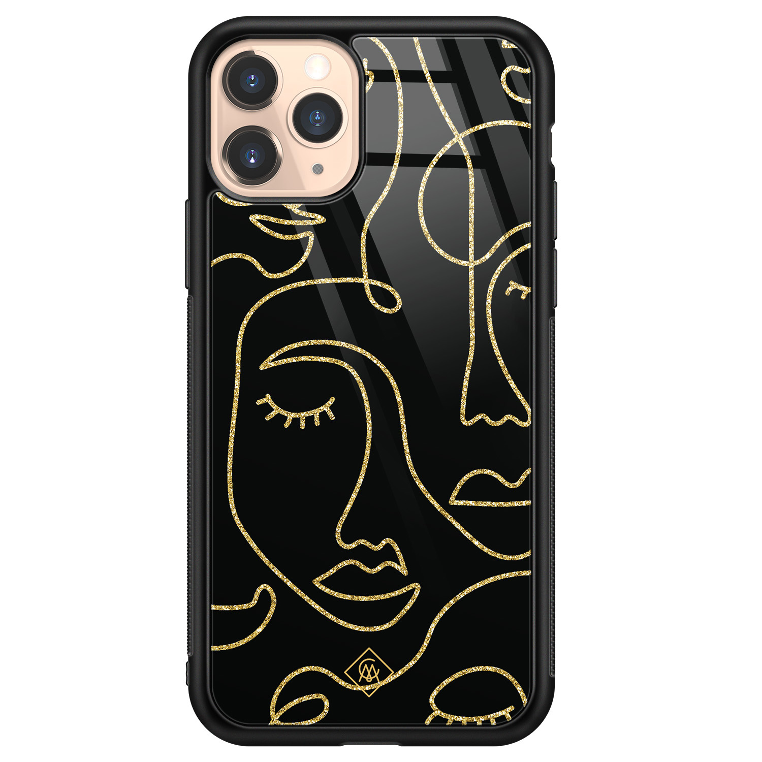 iPhone 11 Pro glazen hardcase Abstract faces