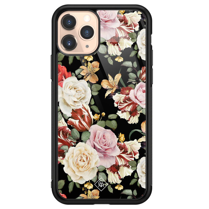 Casimoda iPhone 11 Pro glazen hardcase - Flowerpower