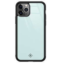 Casimoda iPhone 11 Pro Max glazen hardcase - Pastel blauw