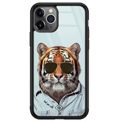 Casimoda iPhone 11 Pro Max glazen hardcase - Tijger wild