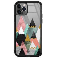 Casimoda iPhone 11 Pro Max glazen hardcase - Marble mountains