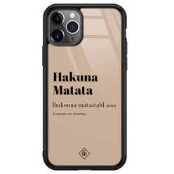 Casimoda iPhone 11 Pro Max glazen hardcase - Hakuna Matata