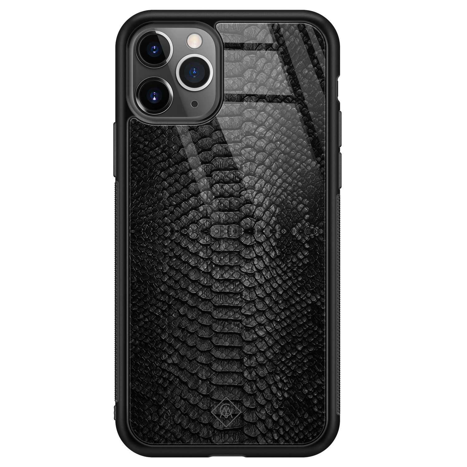 iPhone 11 Pro Max glazen hardcase Black snake