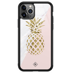 Casimoda iPhone 11 Pro Max glazen hardcase - Ananas