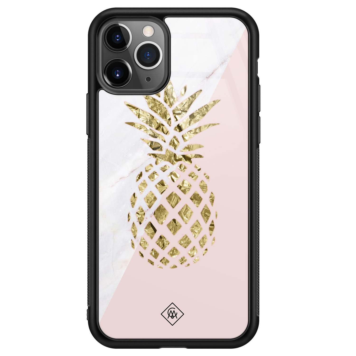 iPhone 11 Pro Max glazen hardcase Ananas