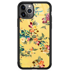 Casimoda iPhone 11 Pro Max glazen hardcase - Florals for days