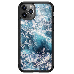 Casimoda iPhone 11 Pro Max glazen hardcase - Oceaan