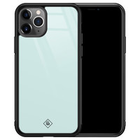 Casimoda iPhone 11 Pro Max glazen hardcase - Pastel blauw