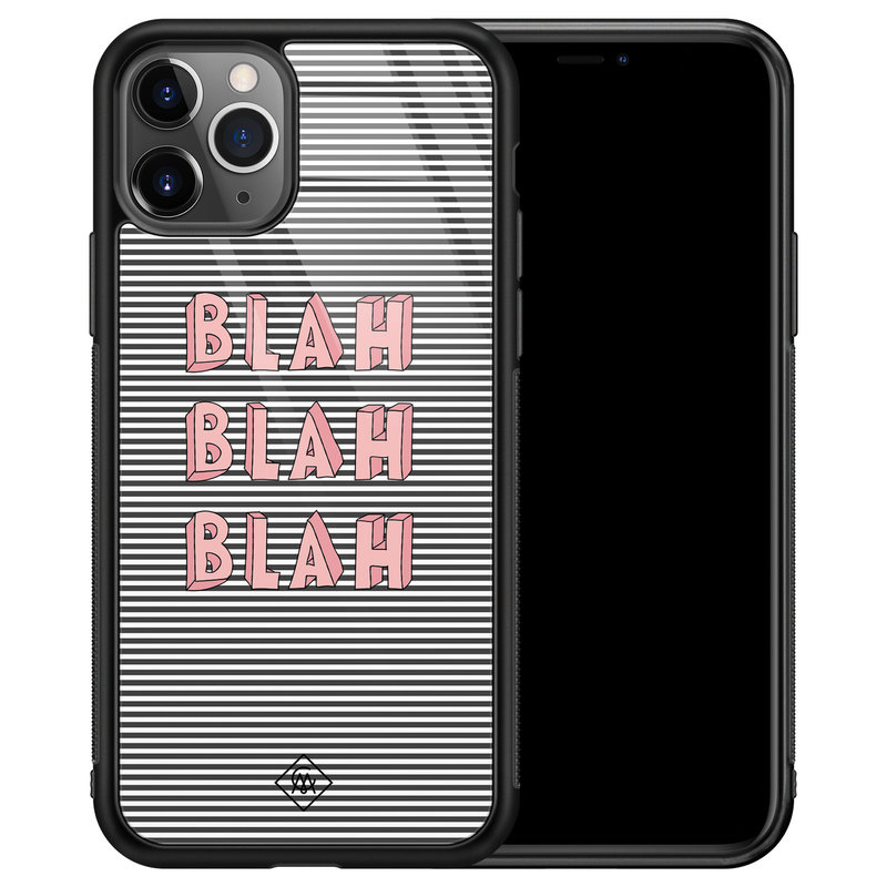 Casimoda iPhone 11 Pro Max glazen hardcase - Blah blah blah