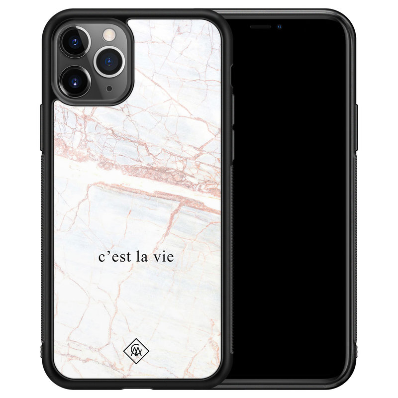 Casimoda iPhone 11 Pro Max glazen hardcase - C'est la vie