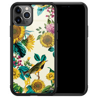 Casimoda iPhone 11 Pro Max glazen hardcase - Sunflowers