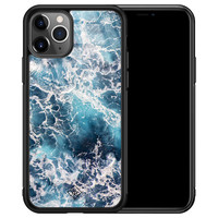 Casimoda iPhone 11 Pro Max glazen hardcase - Oceaan