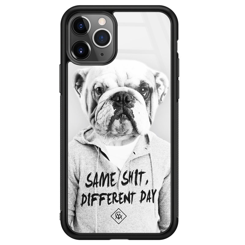 Casimoda iPhone 11 Pro Max glazen hardcase - Bulldog