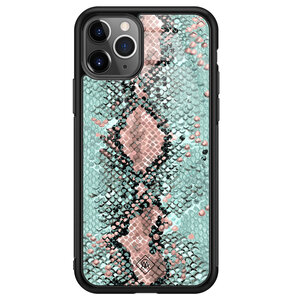 Casimoda iPhone 11 Pro Max glazen hardcase - Baby snake