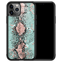 Casimoda iPhone 11 Pro Max glazen hardcase - Baby snake