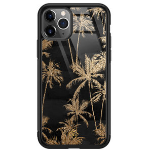 Casimoda iPhone 11 Pro Max glazen hardcase - Palmbomen