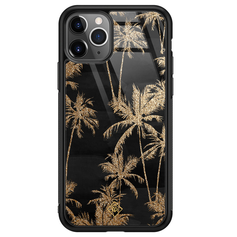 Casimoda iPhone 11 Pro Max glazen hardcase - Palmbomen