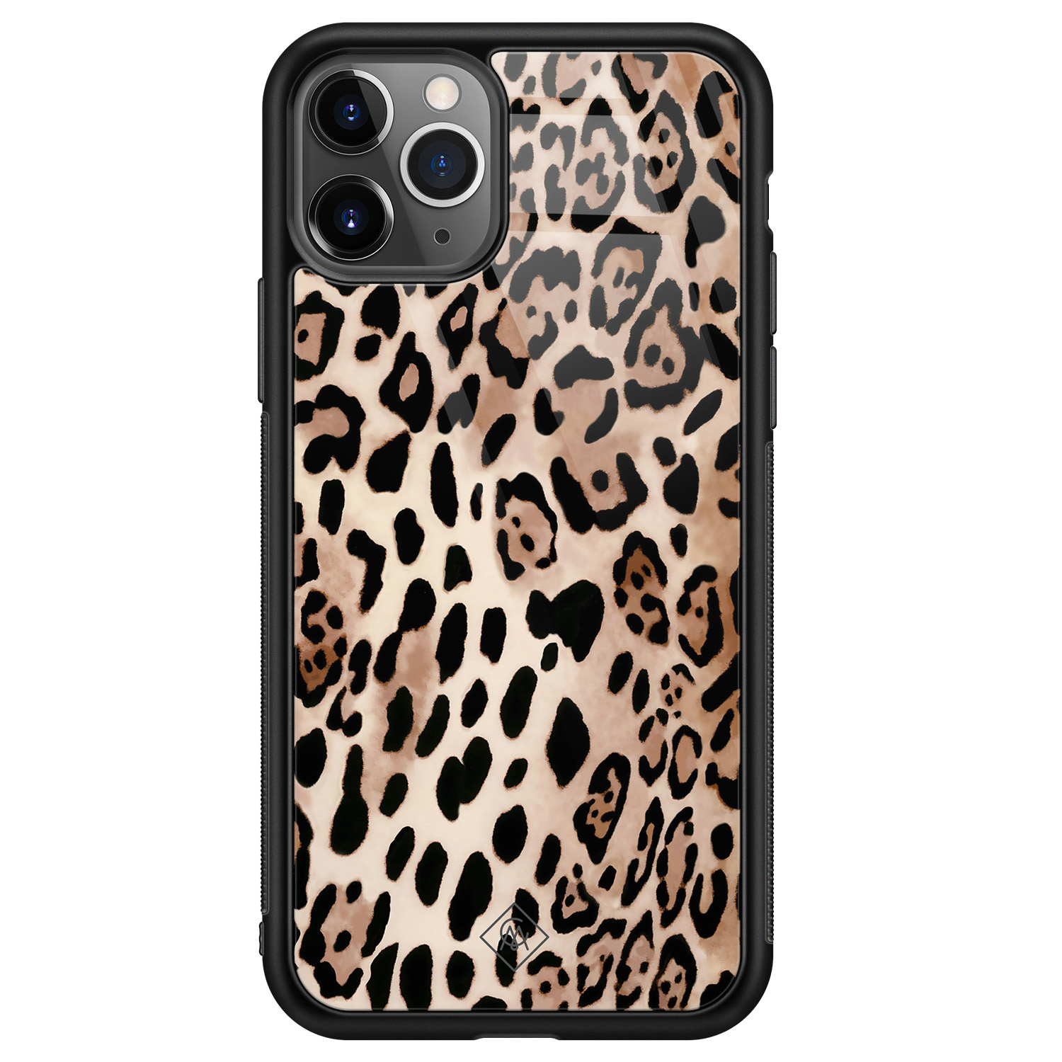 iPhone 11 Pro Max glazen hardcase Golden wildcat