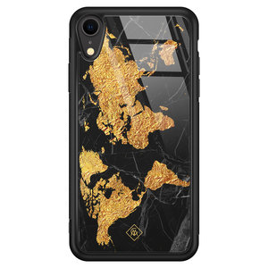 Casimoda iPhone XR glazen hardcase - Wereldkaart