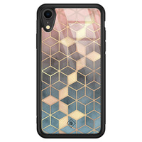 Casimoda iPhone XR glazen hardcase - Cubes art