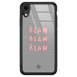Casimoda iPhone XR glazen hardcase - Blah blah blah