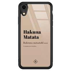 Casimoda iPhone XR glazen hardcase - Hakuna Matata