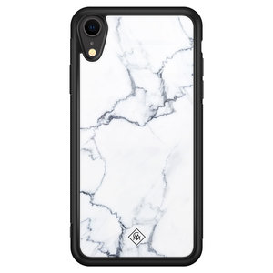 Casimoda iPhone XR glazen hardcase - Marmer grijs