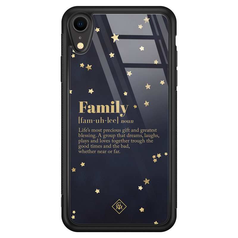 Casimoda iPhone XR glazen hardcase - Family is everything