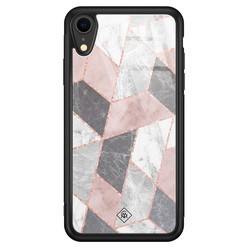 Casimoda iPhone XR glazen hardcase - Stone grid