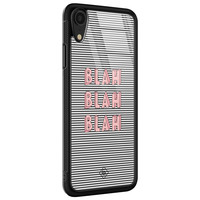 Casimoda iPhone XR glazen hardcase - Blah blah blah