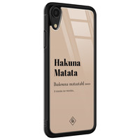 Casimoda iPhone XR glazen hardcase - Hakuna Matata