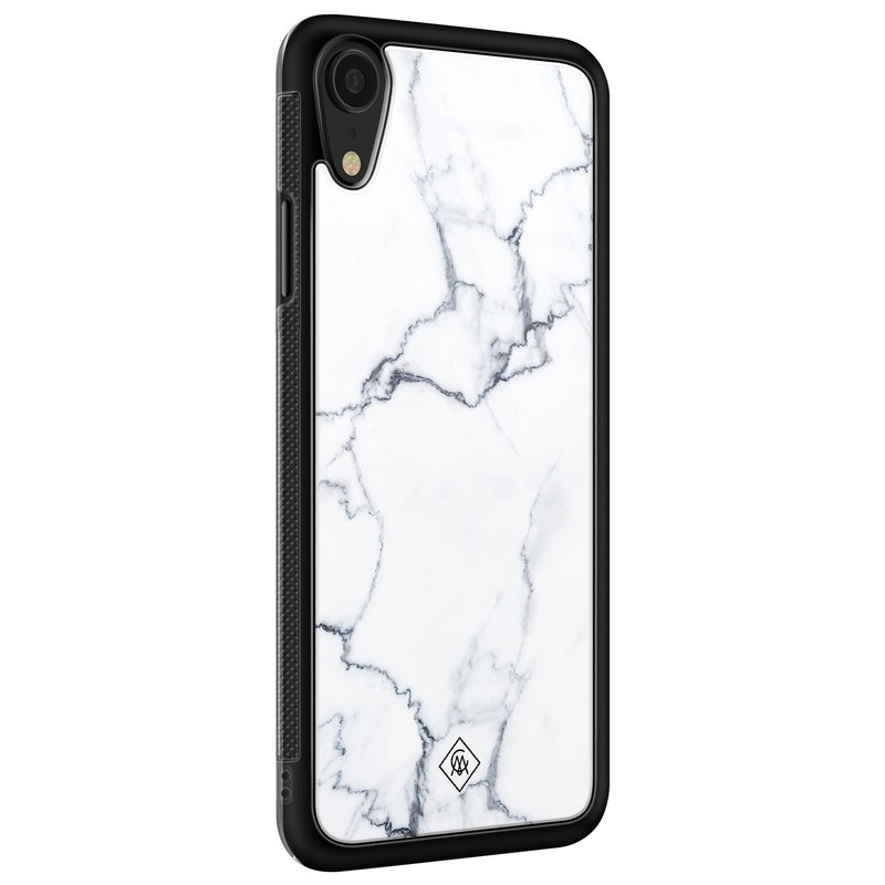 Casimoda iPhone XR glazen hardcase - Marmer grijs