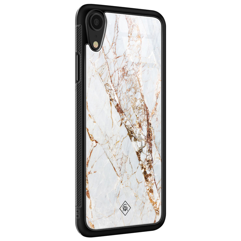 Casimoda iPhone XR glazen hardcase - Marmer goud