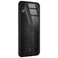 Casimoda iPhone XR glazen hardcase - Black snake